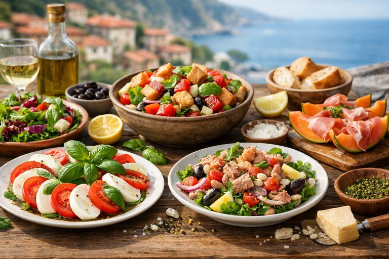 Салати Італії: капрезе, панцанелла, салат з тунцем і морепродуктами