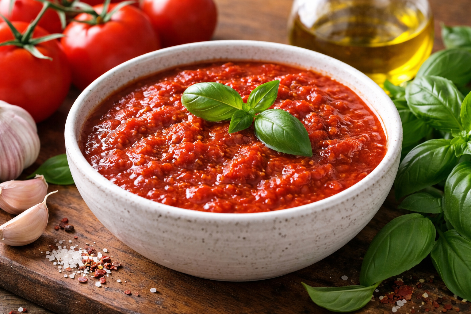 Соус маринара з томатів, часнику та базиліку — класичний італійський томатний соус